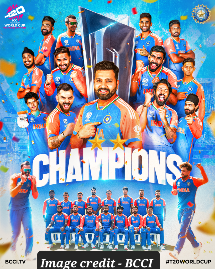 ICC Men's T20 International World Cup 2024 - India the Champion ...